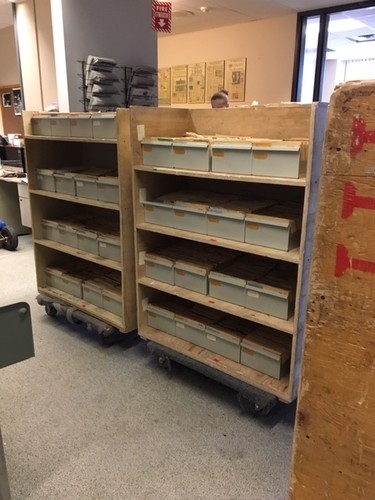 Campbell Movers removes newspaper clipping and photograph files from the newsroom of the London Free Press in London, Ont. on Wednesday March 6, 2019. The files will are destined for the London Public Library, on Dundas Street. The London Free Press is moving from it's current location a 369 York Street to 210 Dundas Street. (CHERYL CHUTE, The London Free Press)