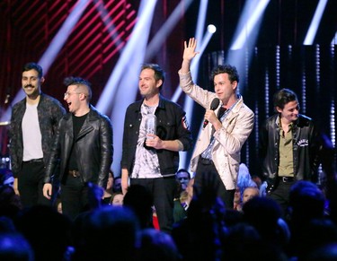 The Arkells win group of the year at the 2019 Junos in London, Ont.  Photograph taken on Sunday March 17, 2019.  Derek Ruttan/The London Free Press/Postmedia Network