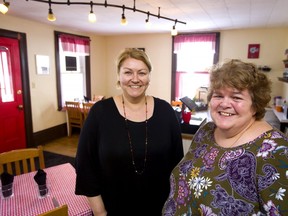 Gaynor Deeks and Jana Yassine, are co-owners of The Village Teapot in Ilderton north of London. The two are celebrating International Women's day next Friday by donating a portion of their proceeds to the Woman's Rural Resource Centre in Strathroy. Mike Hensen/The London Free Press