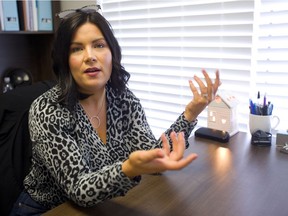 Amber Mihm, a mortgage agent, talks about how difficult it is for some buyers to find a home with the high demand in London, Ont.  Photograph taken on Tuesday March 5, 2019.  (Mike Hensen/The London Free Press)