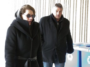 Sharon and Michael Coutts enter court prior to their sentencing hearing in London. (Derek Ruttan/The London Free Press)