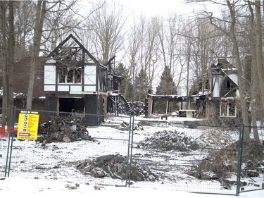 A fire destroyed 4 Apsen Place on Aug. 10, 2017. The homeowners launched a $7-million lawsuit in January 2018 against insurance company Heartland Farm Mutual. Heartland responded with a countersuit for $918,816. 
(Derek Ruttan/The London Free Press)