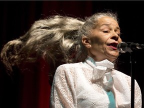 Molly Johnson performs at Aeolian Hall in London, Ont. on Saturday, March 9, 2019. She is nominated for a Juno Award in the  Adult Contemporary Album of the Year category. (Derek Ruttan/The London Free Press)