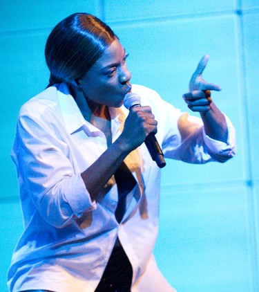 Jully Black performs at The Wolf Performance Hall as Juno Fest continues in London, Ont. on Friday. Derek Ruttan/The London Free Press/Postmedia Network