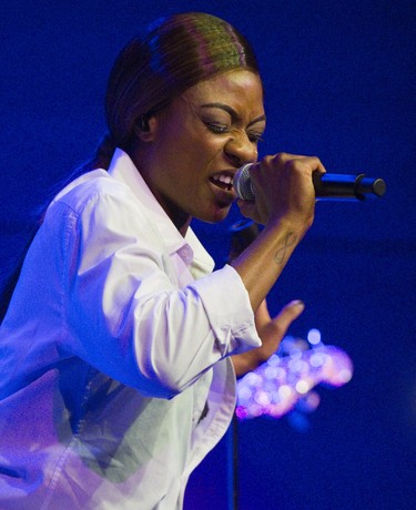 Jully Black performs at The Wolf Performance Hall as Juno Fest continues in London, Ont. on Friday. Derek Ruttan/The London Free Press/Postmedia Network