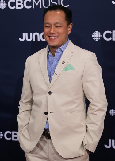 Vincent Ho on the red carpet at the Juno Awards in London, Ont. on Sunday March 17, 2019. He's nominated for classical composition of the year. Mike Hensen/The London Free Press/Postmedia Network