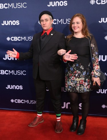 Chanty Marostica on the red carpet at the Juno Awards in London, Ont. on Sunday March 17, 2019. Nominated for comedy album of the year. Mike Hensen/The London Free Press/Postmedia Network