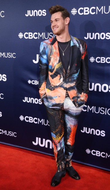 Blake Pouliot on the red carpet at the Juno Awards in London, Ont. on Sunday March 17, 2019. Nominated for R&B/soul recording of the year.  Mike Hensen/The London Free Press/Postmedia Network