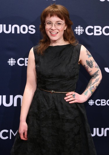 Megan Nash on the red carpet at the Juno Awards in London, Ont. on Sunday March 17, 2019. Nominated for contemporary roots album of the year. Mike Hensen/The London Free Press/Postmedia Network