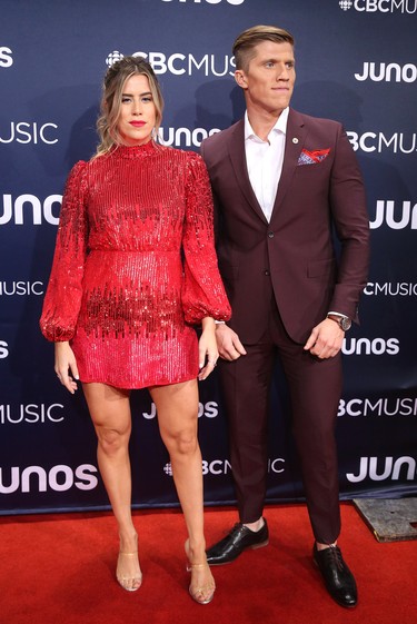 The Reklaws on the red carpet at the Juno Awards in London, Ont. on Sunday March 17, 2019. They're nominated for country album of the year. Mike Hensen/The London Free Press/Postmedia Network