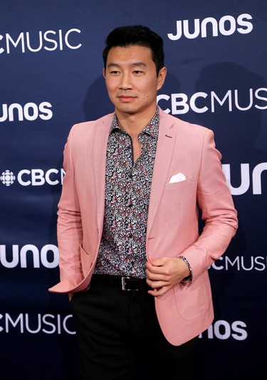 Simu Liu on the red carpet at the Juno Awards in London, Ont. on Sunday March 17, 2019. Mike Hensen/The London Free Press/Postmedia Network