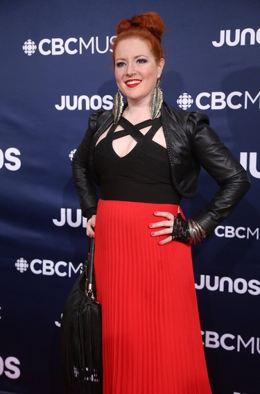 Alison Young on the red carpet at the Juno Awards in London, Ont. on Sunday March 17, 2019. She's nominated for jazz album of the year (solo). Mike Hensen/The London Free Press/Postmedia Network