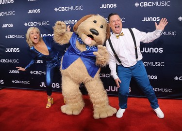 Splash'N Boots (Taes Leavitt and Nick Adams) on the red carpet at the Juno Awards in London, Ont. on Sunday March 17, 2019. They won for best children's album of the year. Mike Hensen/The London Free Press/Postmedia Network