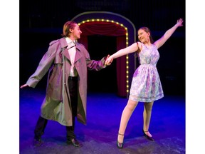 Liam Derbyshire dances with Meghan McGleish in the OKTC production of Curtains. (MIKE HENSEN, The London Free Press)