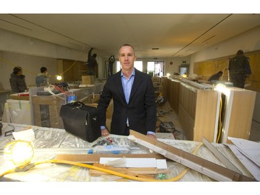 Jon Conquergood, CEO of Corner Cannabis, is certain this marijuana store will be set to open as expected on April 1. The new shop he is helping to finish is at 666 Wonderland Road, just north of Oxford Street, in the site of the former Oarhouse pub.  (Mike Hensen/The London Free Press)