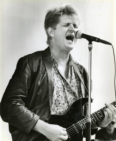 Tom Cochrane and Red Rider appear at Western Fair grandstand, 1986. (London Free Press files)