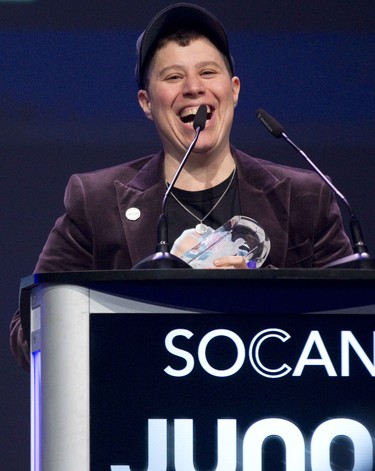 Director Ali Eisner won the Juno for video of the year for "No Depression" by Bahamas in London, Ont. on Saturday March 16, 2019. Derek Ruttan/The London Free Press/Postmedia Network