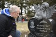 Rodney Stafford, father to Tori Stafford, visits her grave shortly before the 10th anniversary of her death. Stafford is organizing a Parliament Hill rally to fight for justice reform, inspired by his daughter. (Kathleen Saylors/Postmedia News)