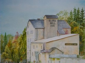 London artist Gail Gifford's watercolour titled The Mill is part of the 47th annual Brush and Palette Club art show and sale Thursday through Saturday at St. Paul’s Cathedral's great hall.