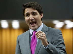 Prime Minister Justin Trudeau responds to a question during Question Period in the House of Commons Wednesday April 10, 2019 in Ottawa.