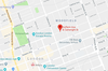 Google Maps: Red icon denotes the intersection of Dufferin Avenue and Cartwright Street.