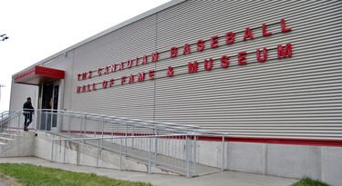 The Canadian Baseball Hall of Fame in St. Marys gave a sneak peak inside its 2,500-square-foot addition Thursday evening. The renovated hall will re-open April 27. (Cory Smith/Postmedia Network)