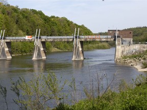 Springbank Dam in London on Friday May 18, 2018. (Derek Ruttan/The London Free Press)