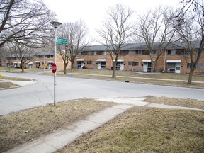 Six shots were fired from a a car as it traveled north on Bridle Path near Country Lane at 2:55 a.m. Saturday, April 6. (Derek Ruttan/The London Free Press)