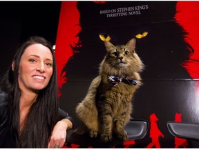 Melissa Millett wrangled cats for the new Stephen King remake of Pet Sematary and was on hand for a special screening at the Cineplex Westmount in London on Wednesday.  (Mike Hensen/The London Free Press)