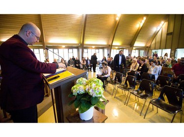 An interfaith service for the Sri Lankan Easter attacks at St. Aidan's Anglican Church on Thursday drew politicians, leaders from Jewish, Muslim, Anglican, Roman Catholic faiths as well as the London Sri Lankan community. Rev. Kevin George invited many different faith community leaders to speak at the service. (Mike Hensen/The London Free Press)