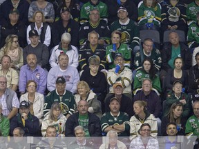 London Knights fans are shown at a packed Budweiser Gardens. (DEREK RUTTAN/London Free Press file photo)