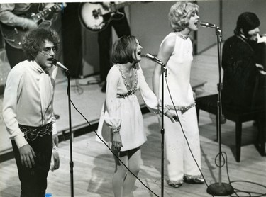 Members of The Sugar Shoppe, former Londoners Victor Garber (left) and Laurier Hood, with Lee Harris and Peter Mann, 1968. (London Free Press files)