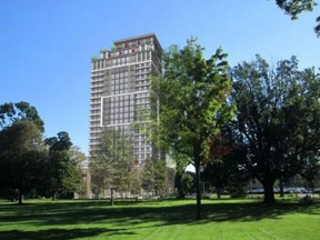 A 17-storey tower was proposed at 560-562 Wellington St., overlooking Victoria Park.