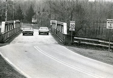 White's Bridge on Hamilton Road, 1972.  (London Free Press files)
