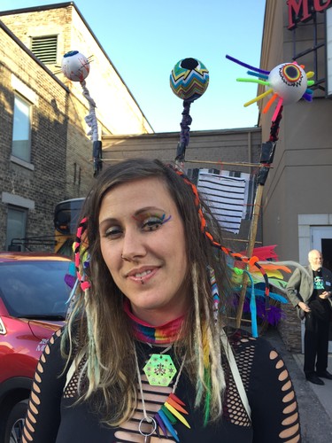 coustic rock performer The Universe Featuring Ray, nominated for the fan favorite award at the Forest City London Music Awards, dressed up for the occasion in a colourful outfit to promote her act. (JOE BELANGER, The London Free Press)