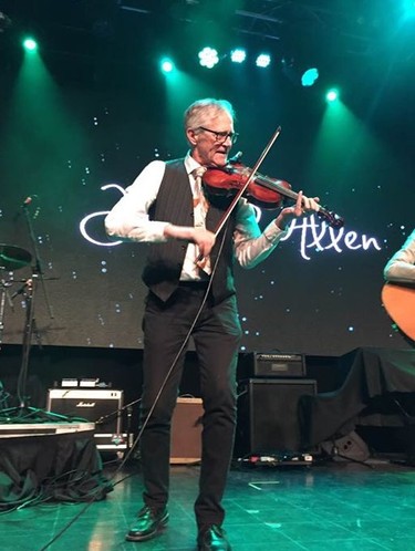 Legendary fiddler John P Allen performs Orange Blossom Special after his induction to the Forest City London Music Hall of Fame Sunday at London Music Hall. (JOE BELANGER, The London Free Press)