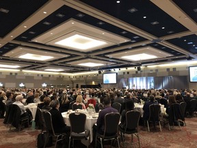 About 1,200 people attended this year's Breakfast of Champions, an annual fundraiser in support of mental health programs by St. Joseph's Health Care Foundation and the Middlesex branch of the Canadian Mental Health Association. (JONATHAN JUHA, The London Free Press)