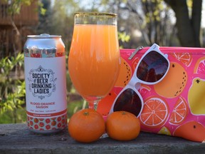 Henderson Brewing Co.'s The Society of Beer Drinking Ladies’ Blood Orange saison is tart and citrusy. (BARBARA TAYLOR, Postmedia News)