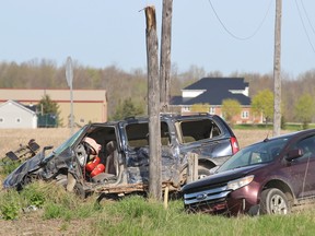 One person has died following a two-car crash on Thursday May 16, 2019 in Stratford, Ont. Terry Bridge/Stratford Beacon Herald/Postmedia Network