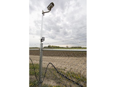 48North's Good Farm, southeast of Brantford, has extensive security measures in place, including 8,300 feet of chain link and barbed wire fencing, 102 video cameras, infrared and vibration sensors. The 100-acre farm will be one of the largest outdoor cannabis operations in Canada. The licensed producer received the green light from Health Canada on Friday to begin cultivation on its Brant County farm. (Brian Thompson/Postmedia Network)