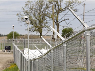 With 100 acres surrounded by 8,300 feet of chain link and barbed wire fencing, 102 video cameras, infrared and vibration sensors, 48North's Good Farm southeast of Brantford will be one of the largest outdoor cannabis operations in Canada. The licensed producer received the green light from Health Canada on Friday to begin cultivation on its Brant County farm. (Brian Thompson/Postmedia Network)