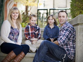 The Garrett family: Carla, left, Xavier, Mackenzie and Mark. Carla and Mark have produced a book -- written by Carla, illustrated by Mark -- on a child's palliative journey, based on their experience with Xavier, who died two years ago. (Courtesy: Carla Garrett)