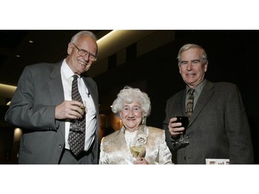 Junior Achievement hosted an induction dinner that saw T Brayl Copp and Richard Ivey Sr. enter the London Business Hall of Fame. Attending were L to R-Fred Kingsmill, Fanny Goose and Steve James.n/a