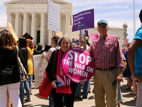 Abortion rights activists rally in front of the US Supreme Court in Washington, DC, on May 21, 2019. - (Photo by Anna GASSOT / AFP)ANNA GASSOT/AFP/Getty Images