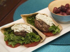 Greek burgers at Jill's Table in London. (Derek Ruttan/The London Free Press)