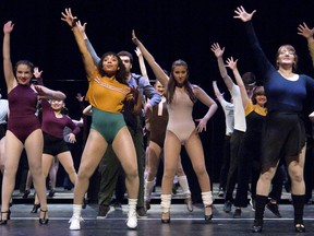 A scene from H.B. Beal Secondary School's production of A Chorus Line in London, Ont. on Tuesday April 30, 2019. (Derek Ruttan/The London Free Press)