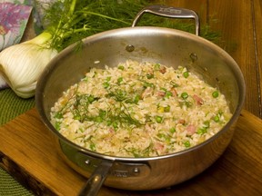 Pea and fennel risotto (Mike Hensen/The London Free Press)