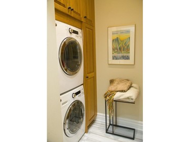 To save space built in washer and dryer with closets allow the owner to save floor space in the laundry room at 312 Wolfe St.  (Mike Hensen/The London Free Press)