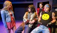 Original Kids Theatre company is producing Rock of Ages: High School with Abby Benjaminsen as Sherrie, getting a job at a bar owned by Josh Bakelaar as Dennis and Alex Marko as Lonny, while love struck bartender Kurtis Wright looks on. (Mike Hensen/The London Free Press)