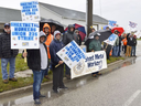 Sheet metal workers in Sarnia went on strike this week to protest proposed changes to a decades-old relationship between contractors and workers. Similar protests were held this week in Toronto, Hamilton, London, and Windsor. LOUIS PIN/THE OBSERVER 
